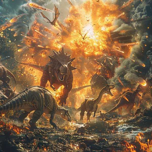 地球恐龙怎么灭绝的,恐龙灭绝之谜揭秘:陨石撞击与火山爆发之争