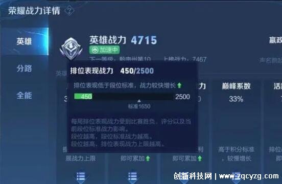 王者排位表现分对应段位图，最高荣耀王者2500分(附上分技巧)